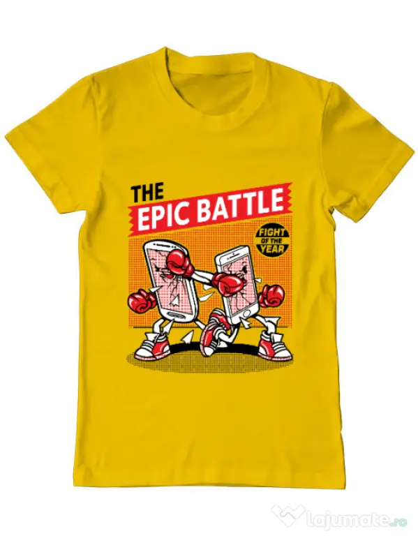 Tricou ADLER barbat Epic battle Galben