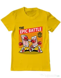 Tricou ADLER barbat Epic battle Galben