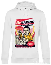 Hoodie barbat cu gluga Jesse breakfast Alb