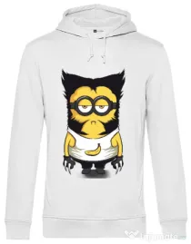 Hoodie barbat cu gluga Wolve minion Alb
