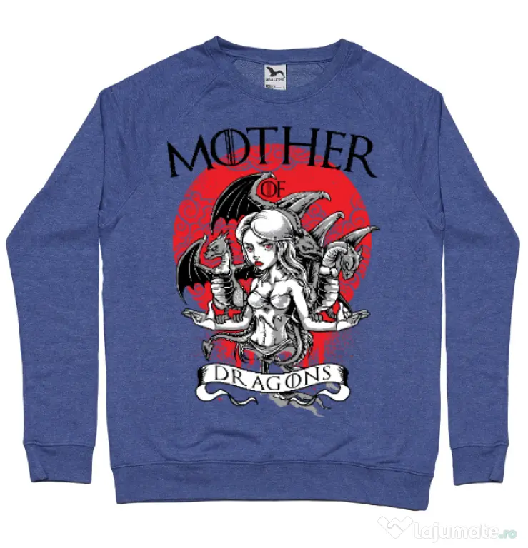 Bluza ADLER barbat Mother of dragons Albastru melanj