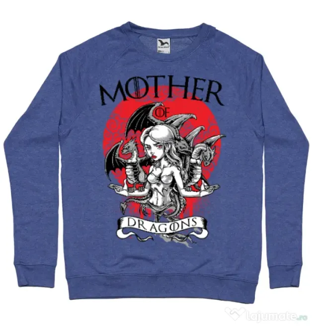 Bluza ADLER barbat Mother of dragons Albastru melanj