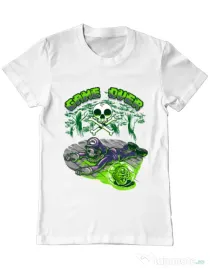Tricou ADLER barbat Poisonous mushroom Alb
