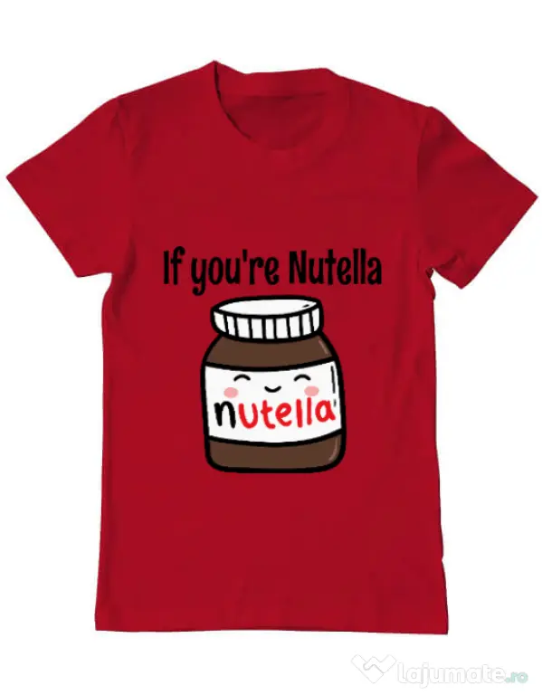 Tricou ADLER barbat If you are nutella Rosu