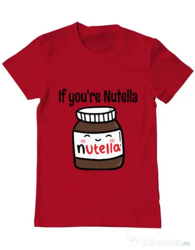 Tricou ADLER barbat If you are nutella Rosu