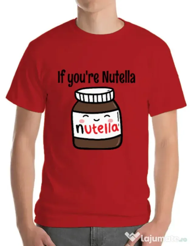 Tricou ADLER barbat If you are nutella Rosu