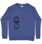 Bluza ADLER barbat Catching love 2 Albastru melanj