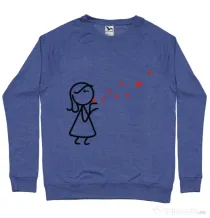 Bluza ADLER barbat Catching love 2 Albastru melanj