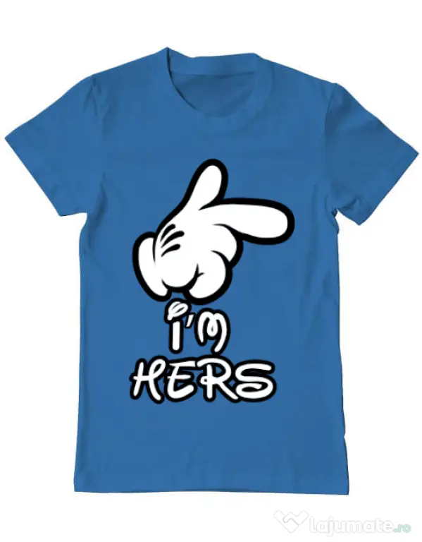 Tricou ADLER barbat I am hers Albastru azuriu