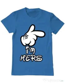 Tricou ADLER barbat I am hers Albastru azuriu