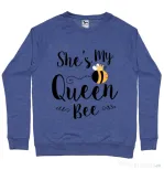 Bluza ADLER barbat She is my queen bee Albastru melanj