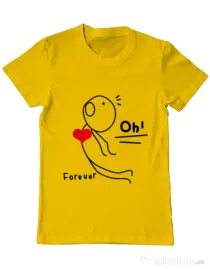 Tricou ADLER barbat Our love story 2 Galben