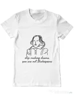 Tricou ADLER barbat Stop making drama Alb