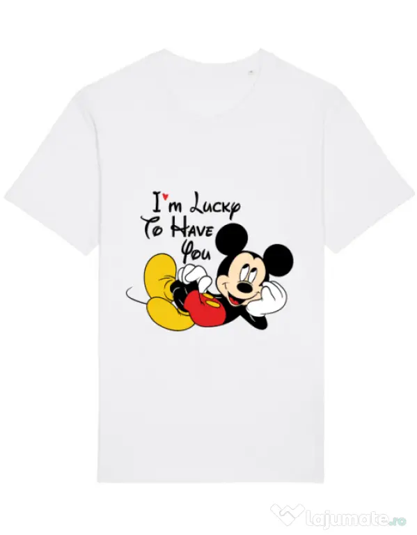 Tricou STANLEY STELLA barbat Lucky to have you Alb