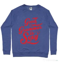 Bluza ADLER barbat Good grammar Albastru melanj