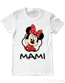Tricou ADLER barbat Mouse mommy Alb