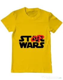 Tricou ADLER barbat Stop wars Galben