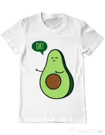 Tricou ADLER barbat Avocuddle 2 Alb