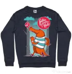Bluza ADLER barbat Haters gonna hate Denim inchis
