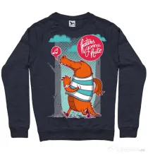 Bluza ADLER barbat Haters gonna hate Denim inchis