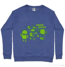 Bluza ADLER barbat Android anatomy Albastru melanj