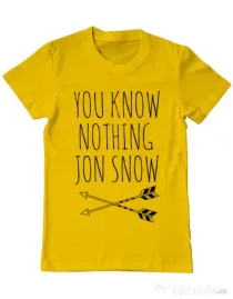 Tricou ADLER barbat You know nothing Galben