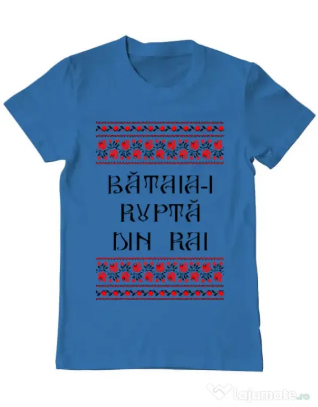 Tricou ADLER barbat Bataia e rupta din rai Albastru azuriu