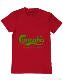 Tricou ADLER barbat Cannabis Rosu