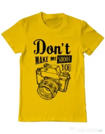 Tricou ADLER barbat Dont make me shoot you Galben