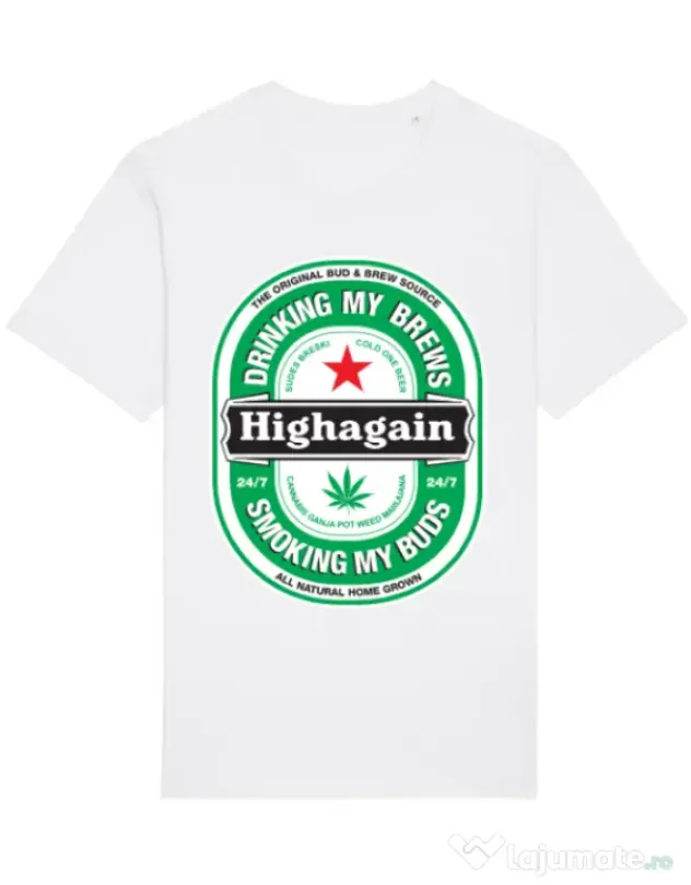 Tricou STANLEY STELLA barbat Highagain Alb