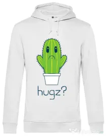 Hoodie barbat cu gluga Hugz Alb