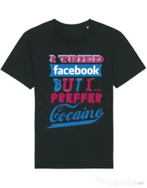 Tricou STANLEY STELLA barbat I tried Bacebook Negru