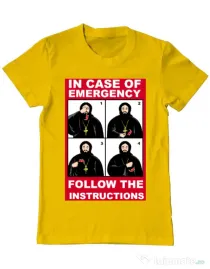 Tricou ADLER barbat In case of emergency Galben