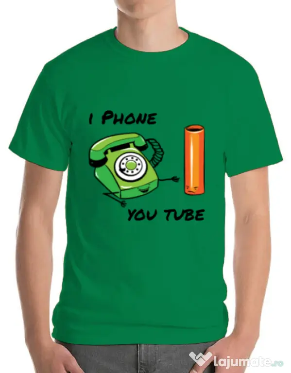 Tricou ADLER barbat Iphone youtube Verde mediu