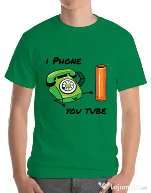 Tricou ADLER barbat Iphone youtube Verde mediu
