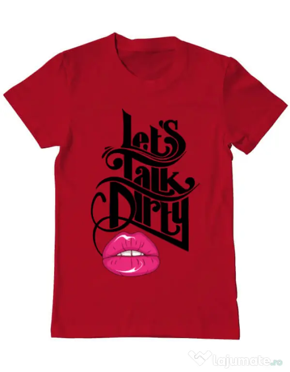 Tricou ADLER barbat Lets talk dirty Rosu
