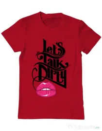 Tricou ADLER barbat Lets talk dirty Rosu
