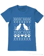 Tricou ADLER barbat Meow purr Albastru azuriu