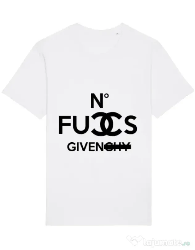 Tricou STANLEY STELLA barbat No fucks given Alb