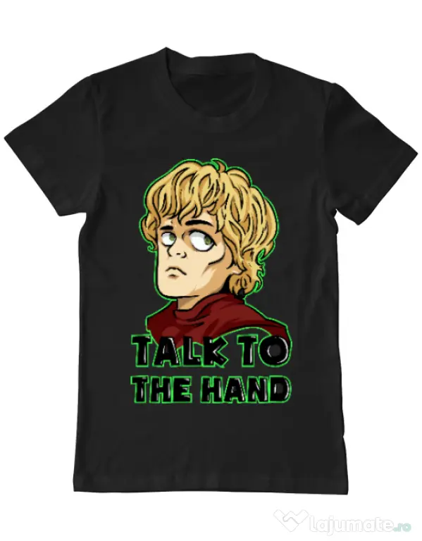 Tricou ADLER barbat Talk to the hand Negru