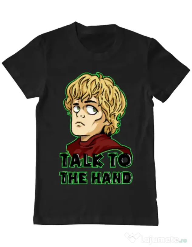 Tricou ADLER barbat Talk to the hand Negru