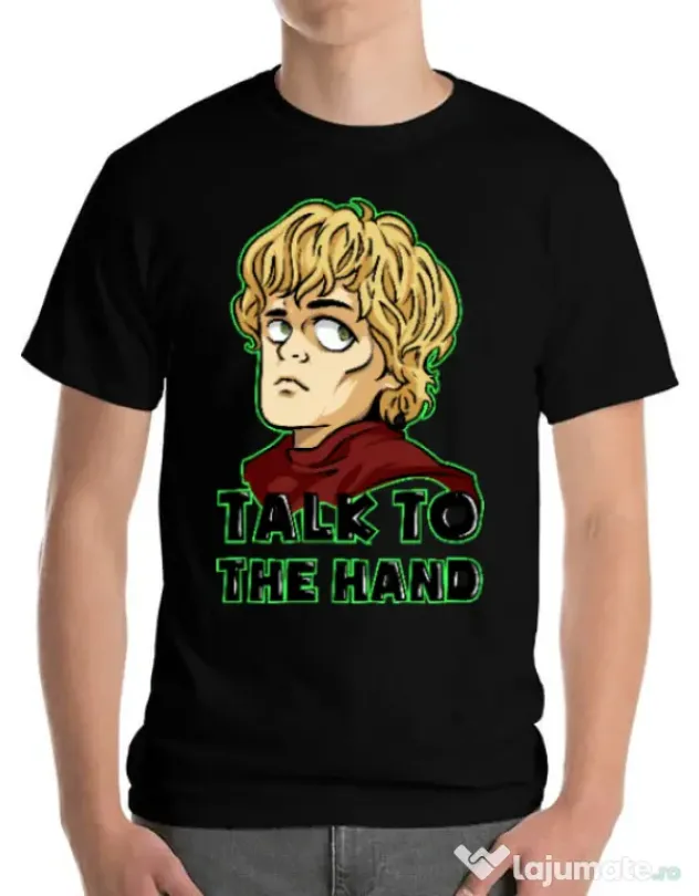 Tricou ADLER barbat Talk to the hand Negru