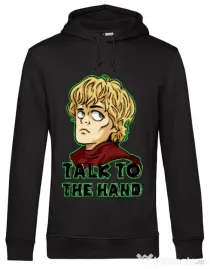 Hoodie barbat cu gluga Talk to the hand Negru