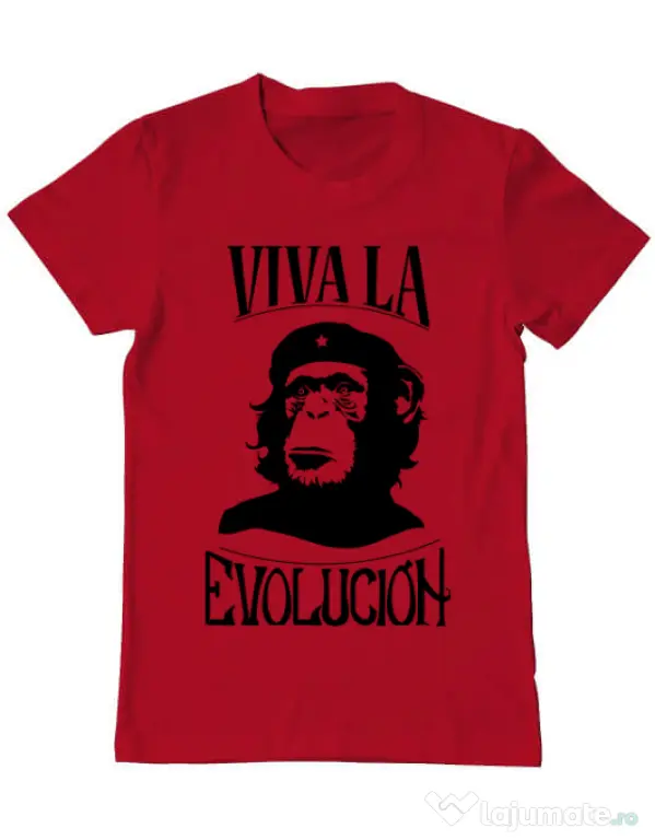 Tricou ADLER barbat Viva la evolucion Rosu