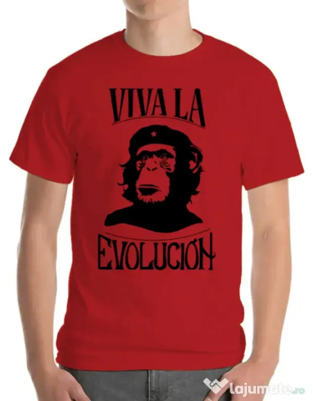 Tricou ADLER barbat Viva la evolucion Rosu