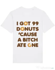 Tricou STANLEY STELLA barbat 99 Donuts Alb