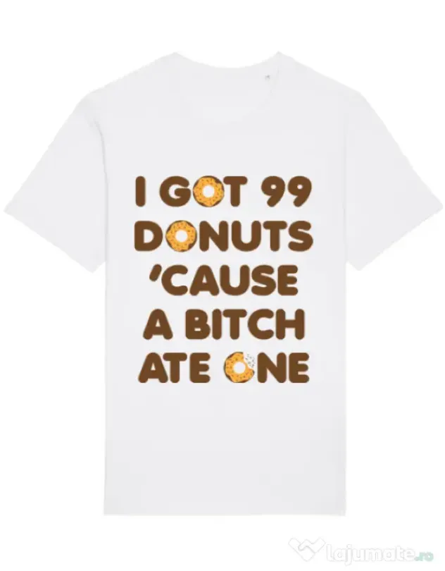 Tricou STANLEY STELLA barbat 99 Donuts Alb