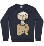 Bluza ADLER barbat Am I thinking outside the box Denim inchis