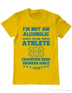 Tricou ADLER barbat Beer champion Galben