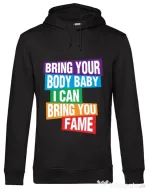 Hoodie barbat cu gluga Bring your body Negru
